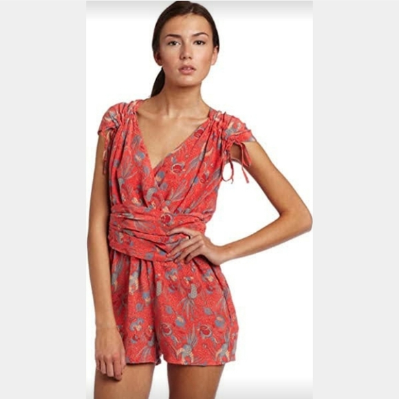 FRENCH CONNECTION PHOENIX SILK PLAYSUIT ROMPER 4 - Picture 2 of 10